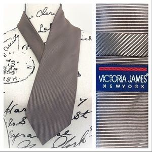 💕Very Handsome Taupe Mens Necktie Victoria James💕